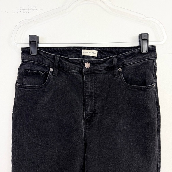 Oliver Logan Crosby Black High Rise Straight Leg Jeans Size 30 - Picture 3 of 7